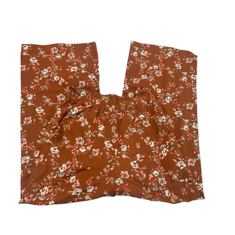 B.O.G Collective Brown Floral Wide Leg Pants S - Picture 2 of 9